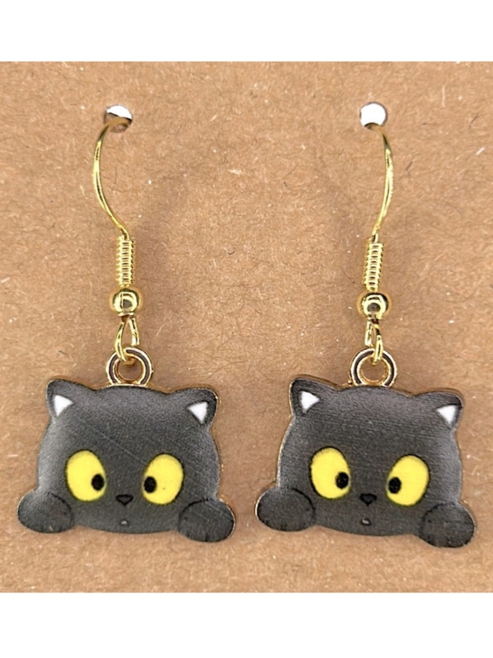 Cat Dangle Earrings 18k Gold Plated Hook Fashion Jewelry